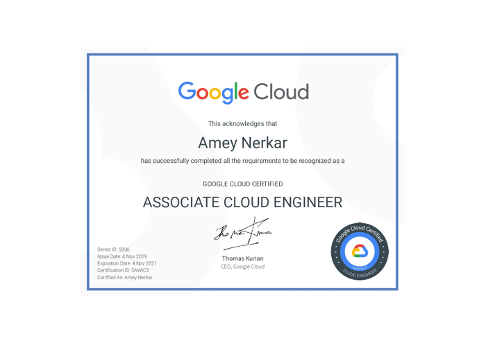 Google Associate Cloud Engineer